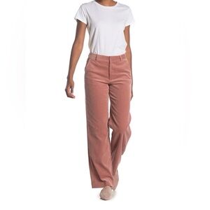 NWT Club Monaco Women's Corduroy Wide Leg Pants Size 4 Mauve Retail $179